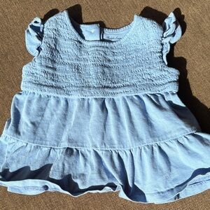 Ralph Lauren Light Blue Ruffled Kids Blouse